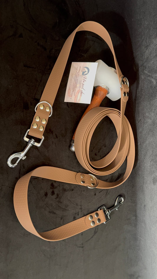 Laisse multipositions pour chien en HEXA personnalisable unicolore