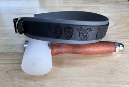Collier pour chien sur mesure et personnalisable en BIOTHANE Bicolore