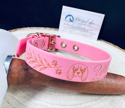 Collier pour chien sur mesure et personnalisable en BIOTHANE Unicolore