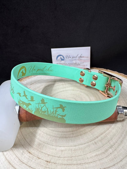 Collier pour chien sur mesure et personnalisable en BIOTHANE Unicolore