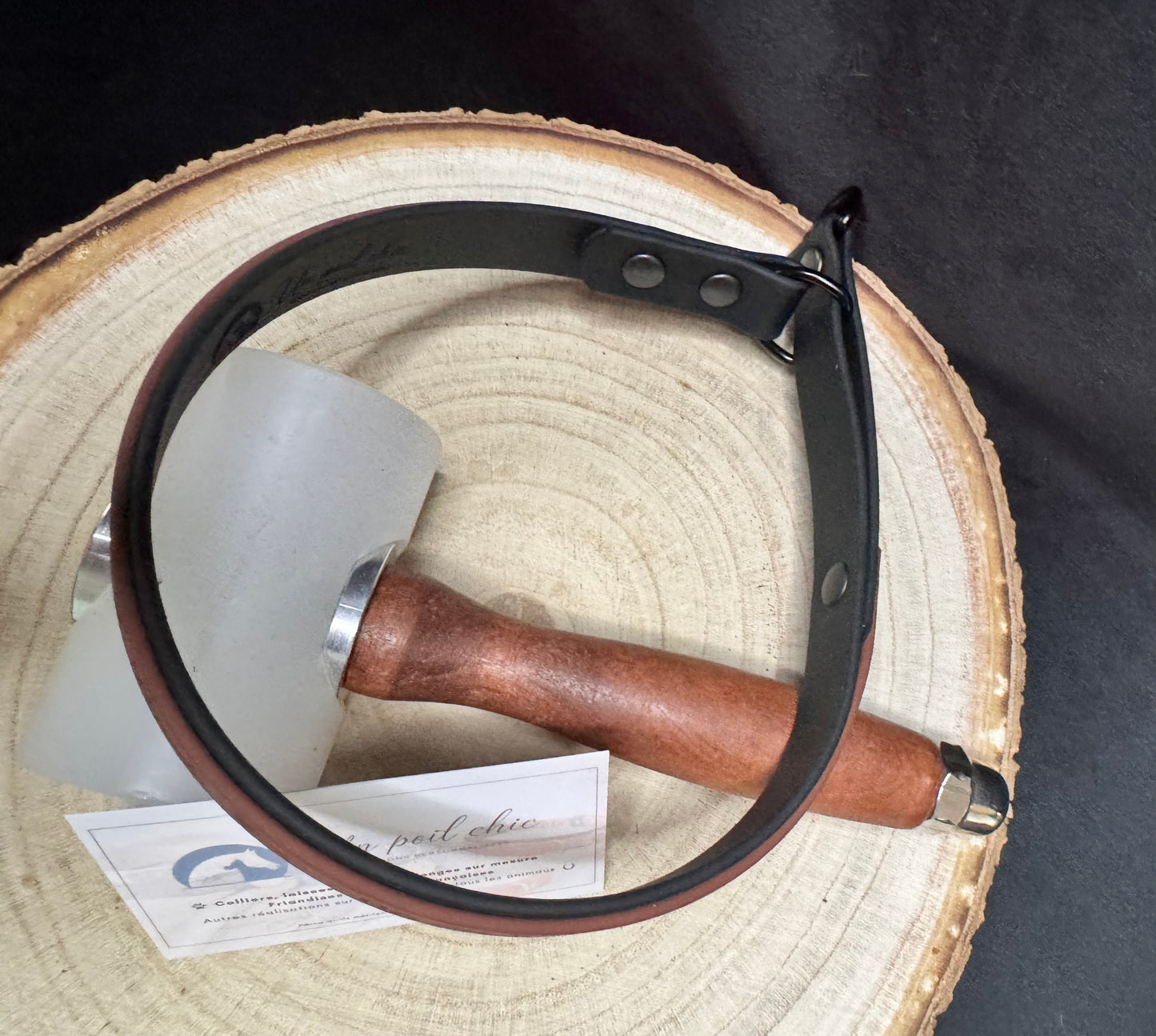 Collier Martingale bicolore en Biothane personnalisé pour chien