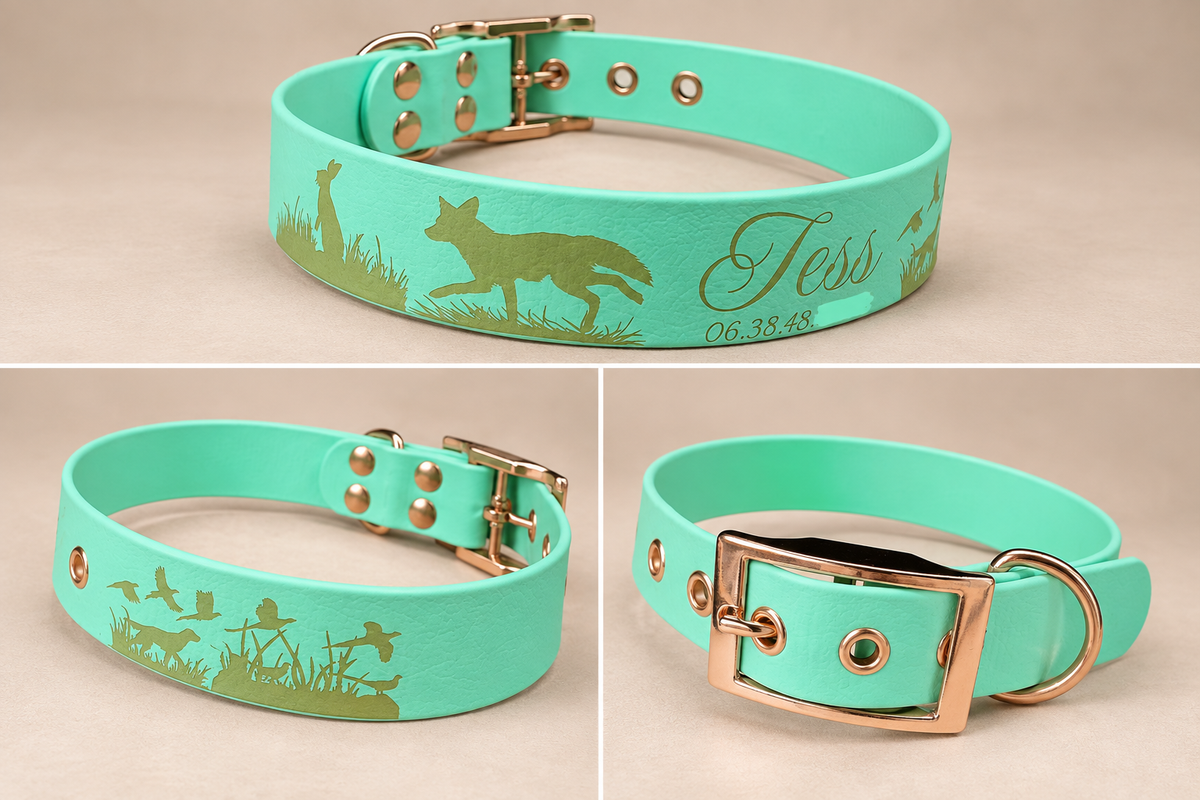 L’Essentiel — Collier Biothane® unicolore personnalisé pour chien