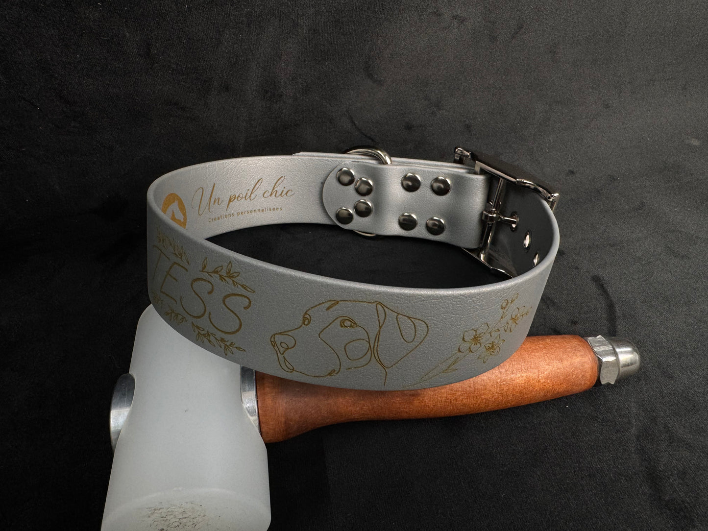 Collier pour chien sur mesure et personnalisable en BIOTHANE Unicolore