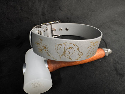 Collier pour chien sur mesure et personnalisable en BIOTHANE Unicolore
