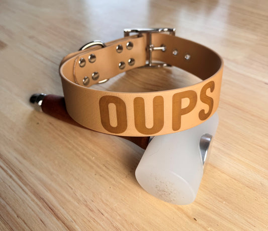 Collier pour chien sur mesure et personnalisable en BIOTHANE Unicolore