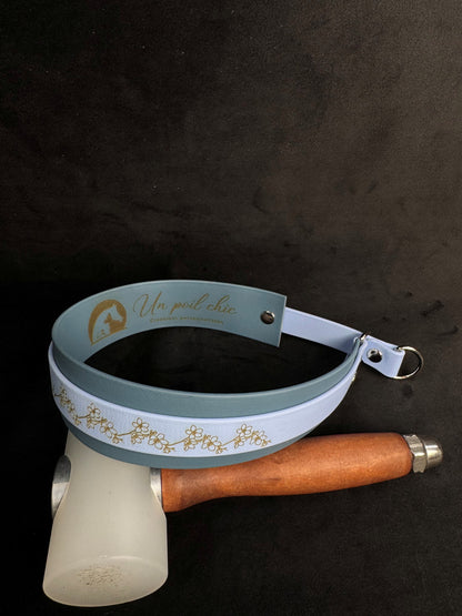 Collier Martingale bicolore en Biothane personnalisé pour chien