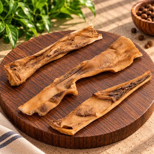 Cuir chevelu de bœuf pour chien