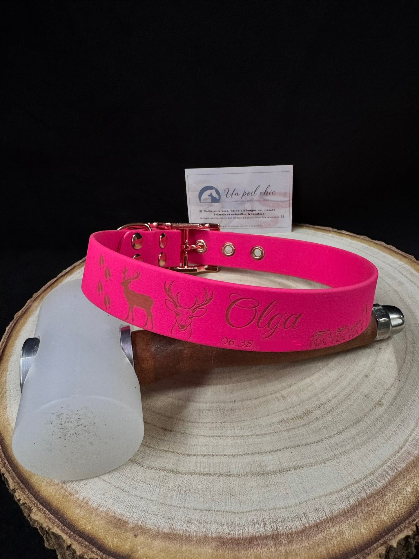 Collier pour chien sur mesure et personnalisable en BIOTHANE Unicolore