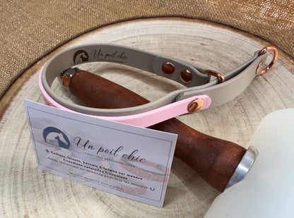 Collier Martingale bicolore en Biothane personnalisé pour chien
