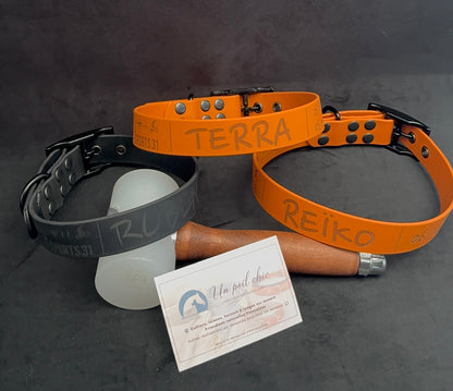 Collier pour chien sur mesure et personnalisable en BIOTHANE Unicolore