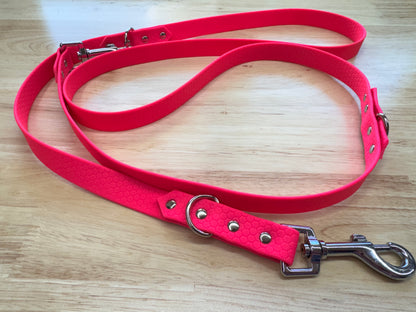 Laisse multipositions pour chien en HEXA personnalisable unicolore