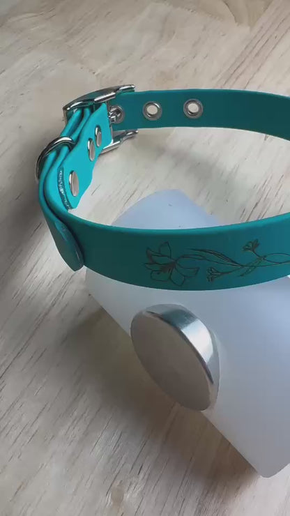 Collier pour chien sur mesure et personnalisable en BIOTHANE Unicolore